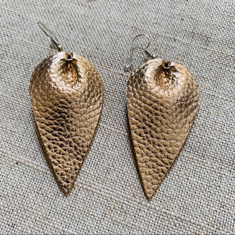 Boho PU Leather Teardrop Earrings